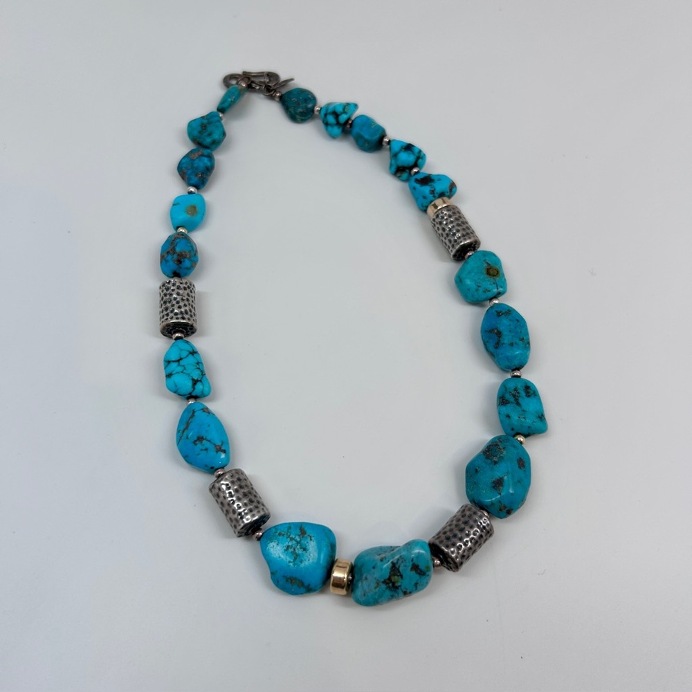 Silpada Designs Chunky Turquoise and Sterling‎ Silver Necklace
